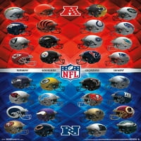 Međunarodni trendovi kaciga NFL zidni poster 22.375 34