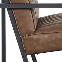 Moderni stil PU koža tapecirana stolica s naslonom za ruke kućni ured restoran stolica s čeličnim okvirom