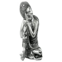 Kolekcija: statua Bude od smole s mat srebrnom završnom obradom