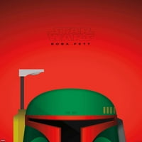 Ratovi zvijezda: Saga - S. Preston minimalistički plakat Boba Fett Wall, 22.375 34