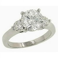 3. Svjetlucavi karatni dijamanti dijamantni prsten od tri kamena