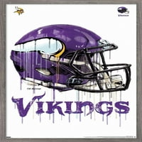 Minnesota Vikings - plakat kaciga za kacigu, 14.725 22.375