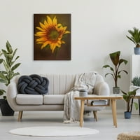 Moderna detaljna galerija botaničkih i cvjetnih slika s laticama suncokreta na omotanom platnu za zidnu umjetnost