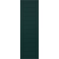 Ekena Millwork 15 W 29 H TRUE FIT PVC Horizontalni sloj uokviren modernim stilom Fiksni nosač, toplinski zeleni