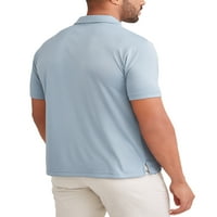 Muška polo majica za golf s kratkim rukavima s prugastim printom, do 5 inča