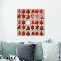 Wynwood Studio za odmor i sezonski zidni umjetnički platno ispisuje 'Ruge drveće' praznici - crvena, smeđa
