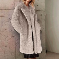 Ženski zimski kaputi, Ženske jakne od flisa s prevelikim gumbima, vunene jakne, Krzneni kaputi, ležerna Topla Plišana gornja odjeća