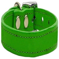 Jednostavne kožne Ogrlice Za Pse smaragdno zelene veličine