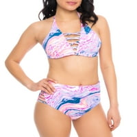 Moxi Blu ženskog visokog struka bikinija kupaćih kostima