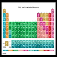 Periodni sustav elemenata-Španjolski zidni poster, 22.375 34
