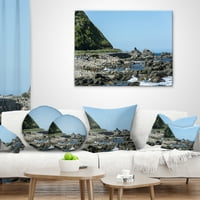 Dizajnerski dizajn prekrasne novozelandske stjenovite plaže-moderni jastuk s morskim krajolikom-18.18
