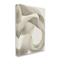 Moderni bijeli vrtložni oblik apstraktnog slikarstva Galerija omotano platno ispis zidna umjetnost