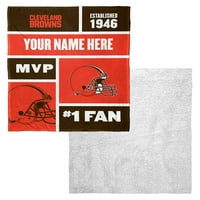 Cleveland Browns NFL colorblock Personalizirani svileni dodir Sherpa baca