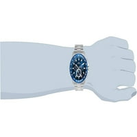 Muški višenamjenski sat od nehrđajućeg čelika s plavim biranjem