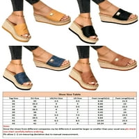 Modne ženske sandale s klinovima s otvorenim prstima, ljetne modne cipele, Veličina 4,5-9