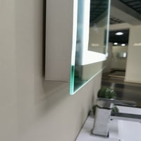 Ogledalo, 24 36 LED ogledalo za kupaonicu s pozadinskim osvjetljenjem s akrilnim okvirom, zid protiv magle s prigušivim prednjim