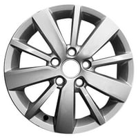 6. Obnovljeni OEM kotač od aluminijskog legura, svijetlo srebrno puno lice, odgovara 2009- Volkswagen Golf
