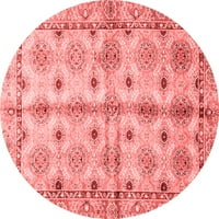Tvrtka alt strojno pere okrugle apstraktne crvene moderne unutarnje prostirke, okrugle 6 inča