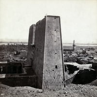 Horus Temple u Edfuu, tiskanje plakata iz 1850-ih iz MBL-a