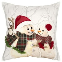 Svečani snježni par s voluminoznim vezom, jastuk za bacanje punjen pamukom, 20920