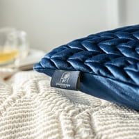 Jastuk za bacanje od tkanine od prošivenog baršuna, teksturirana plisirana, 22 22