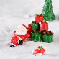 Božićni vlak Djeda Mraza i snjegovića, mini figurica, Uradi Sam ukras bajkovitog krajolika