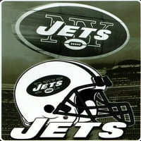 New York NY nogometni Jets Agresion Raschel Plush Twin Veličina Baca deka