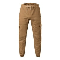 Široke hlače za muškarce, sezonske jednobojne hlače za slobodno vrijeme s puno džepova, hlače u boji s četiri džepa