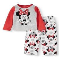 Minnie Mouse Baby Toddler Girl Microfleece pidžama dugih rukava, set