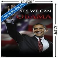 Plakat na zidu s predsjednikom Barackom Obamom, 14.725 22.375