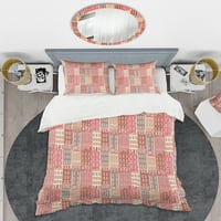 DesignArt 'HanddRawn šarene kuće' Moderni pokrivač u sredini stoljeća