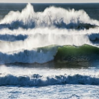 Valovi se lome na obali; Cannon Beach, Oregon, SAD tiskanje plakata