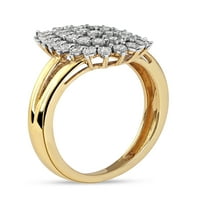 Imperijalno 10k žuto zlato 1 10CT TDW Dijamantni prsten za žene za žene