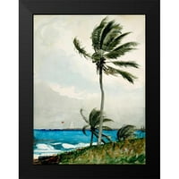 Homer, Vinslough Black uokvirena suvremena muzejska umjetnička gravura pod nazivom Palma, Nassau