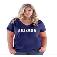 Ženska majica s izrezom u obliku slova U Plus-size