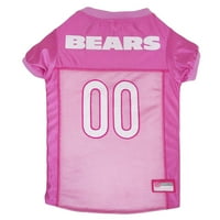 Kućni ljubimci Prvi NFL Chicago Bears Pink Jersey za pse i mačke, licencirani nogometni dresovi - Mali
