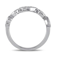 Ženski prsten od srca od sterling srebra s dijamantnim naglaskom u A-listeru
