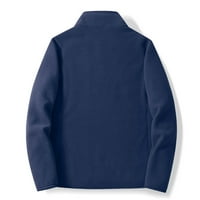 Ženska jakna s džepom za punjenje jakne jesensko-zimski kardigan s plišanom izolacijom u plavoj boji;