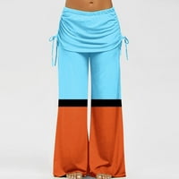 Joga hlače, Rasprodaja Ženska Moda ležerni trend s tiskanim Elastičnim naramenicama joga hlače širokih nogavica