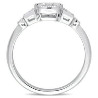 Carat T.W. Dijamant 10kt bijelog zlata Art Deco prsten