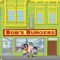 Bobovi hamburgeri - Ključni umjetnički zidni plakat s Pushpins, 22.375 34
