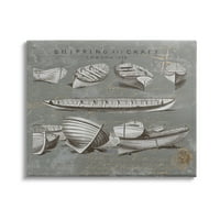 Stupell razni brodovi plovila Transport plovila galerija slika omotano platno tiskanje zidna umjetnost