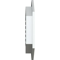 Ekena Millwork 16 W 32 H Vertikalni vrhovni vršnjak Gable Office: Funkcionalan, PVC Gable Vent W 1 4 Flat Trim okvir