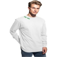 Muška majica dugih rukava od ultra mekog pamuka srednje težine, 2MB Bijela zelena 2MB