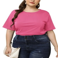 Ženska modna tunika about Casual ljetne majice plus size odjeća za slobodno vrijeme široka majica kratkih rukava