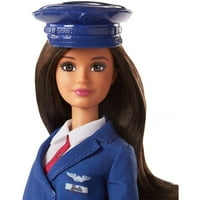 Lutka pilot karijere Barbie s brineta kosom i tematskim dodacima