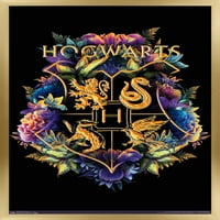 Čarobni svijet: Hari Potter - zidni plakat s grbovima cvjetne kuće, 22.375 34