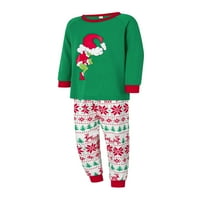 Obiteljska božićna pidžama, vrhovi i hlače s printom iz crtića