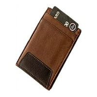 Sivi novčanik s laserskim graviranjem na prednjem džepu-kompaktan zgodan tanak