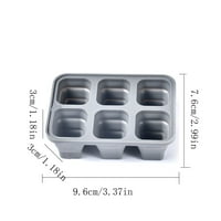 Sklopive ladice za kockice leda 5 lako uklonjive silikonske fleksibilne ladice za kockice leda s uklonjivim poklopcem certificirane